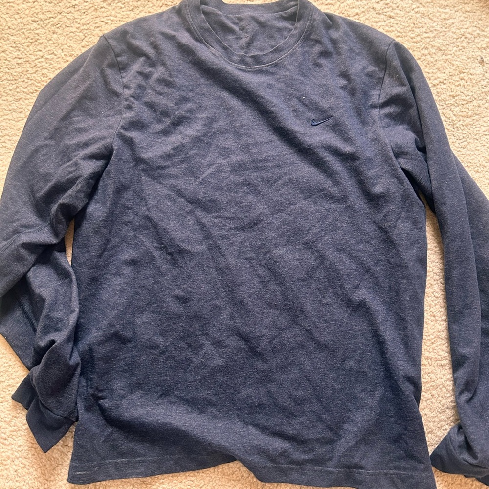 Nike Men's Blue Long Sleeve Shirt